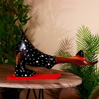 Сувенир «Утка-лыжник в чёрном», 33 см, дерево Сувенир «Утка-лыжник в чёрном», 33 см, дерево