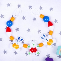 Растяжка на коляску/кроватку &laquo;Веселые друзья&raquo;, цвет МИКС, р-р 44-72, Аэлита