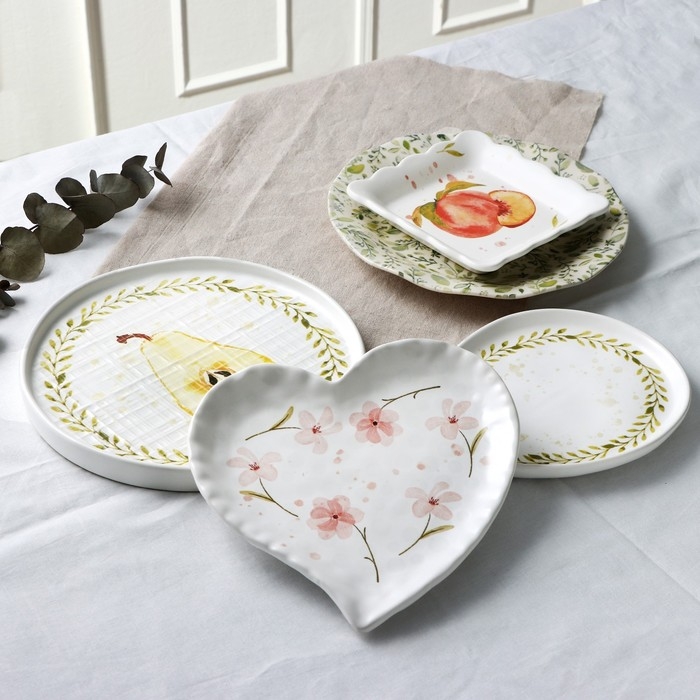 Тарелка керамическая &laquo;Летний день&raquo;, 21.2 см, цвет белый