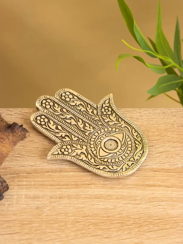 Подставка под благовония " Рука Фатимы" алюминий 13х10 см