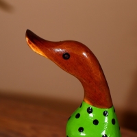 Сувенир "Утка в горошек" дерево 25 см Сувенир "Утка в горошек" дерево 25 см