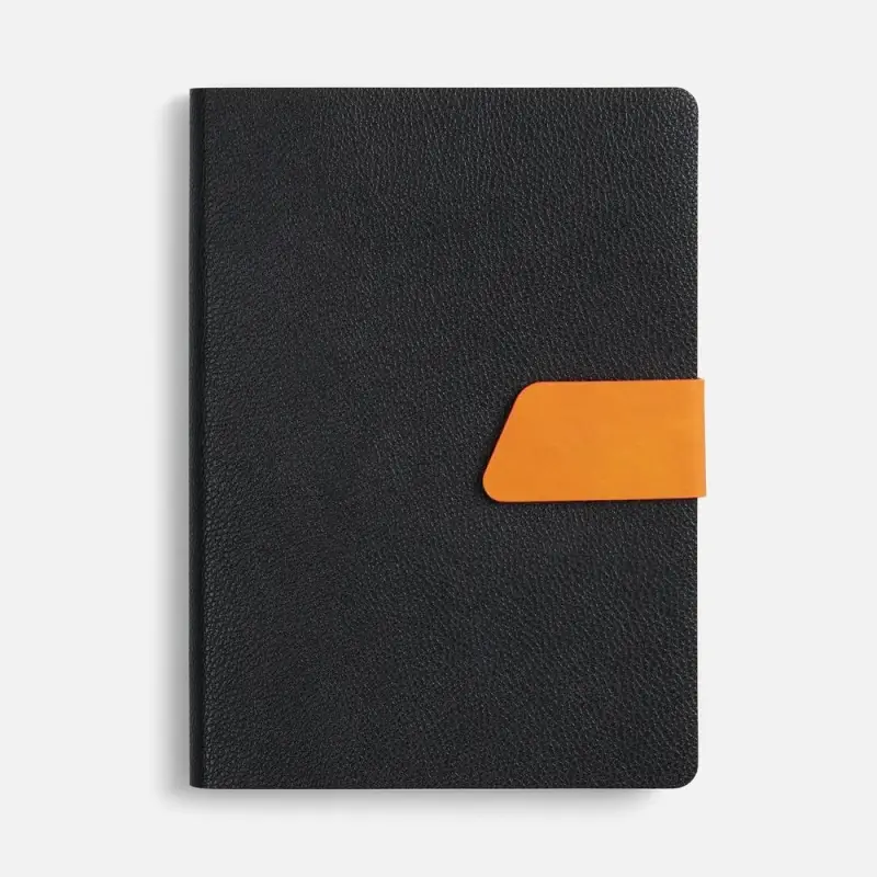 Ежедневник Boom, недатированный, черный с оранжевым