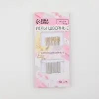 Иглы швейные, d=0.8 мм, 4.5 см, 10 шт.