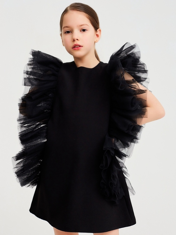 Платье нарядное детское MINAKU: PartyDress цвет чёрный, рост 110