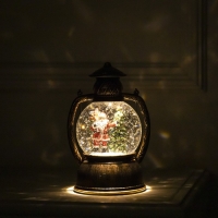 Светодиодная фигура &laquo;Фонарь с Дедом Морозом&raquo; 13 &times; 19 &times; 11 см, пластик, батарейки ААх3 (не в комплекте), USB, свечение тёплое белое