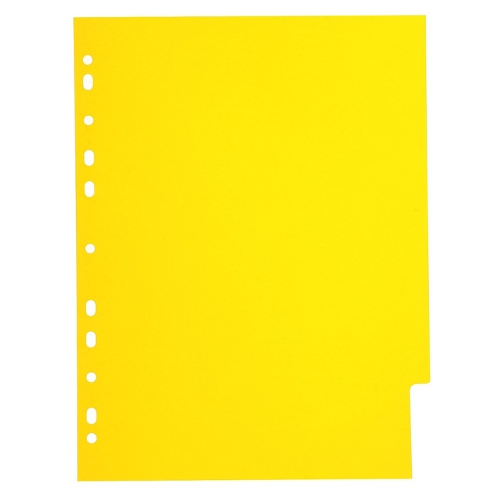 Набор разделителей листов А4 Office-2000, 10 листов без индексации, цветные, пластик 120 мкм