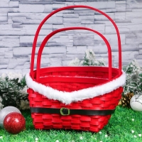 Набор корзин &laquo;Красная шубка&raquo;, 2 шт: 28&times;22&times;11/33,5 см, 22&times;17&times;9/27 см, шпон