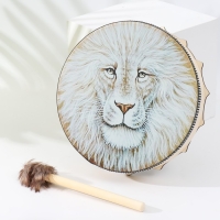 Шаманский бубен "Лев" с колотушкой 5х25х25 см Шаманский бубен "Лев" с колотушкой 5х25х25 см
