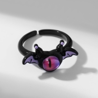 Кольцо &laquo;Монстрик&raquo; с крылышками, цвет чёрный, безразмерное