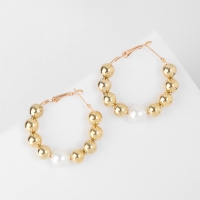 Серьги-кольца &laquo;Окружение&raquo; грозди, цвет золото, d=5,7