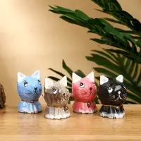 Набор сувенирный "Милые котята" дерево Албезия (4 штуки), 6 см