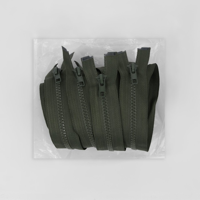 Молния &laquo;Трактор&raquo;, №5, разъёмная, замок автомат, 80 см, цвет хаки, цена за 1 штуку