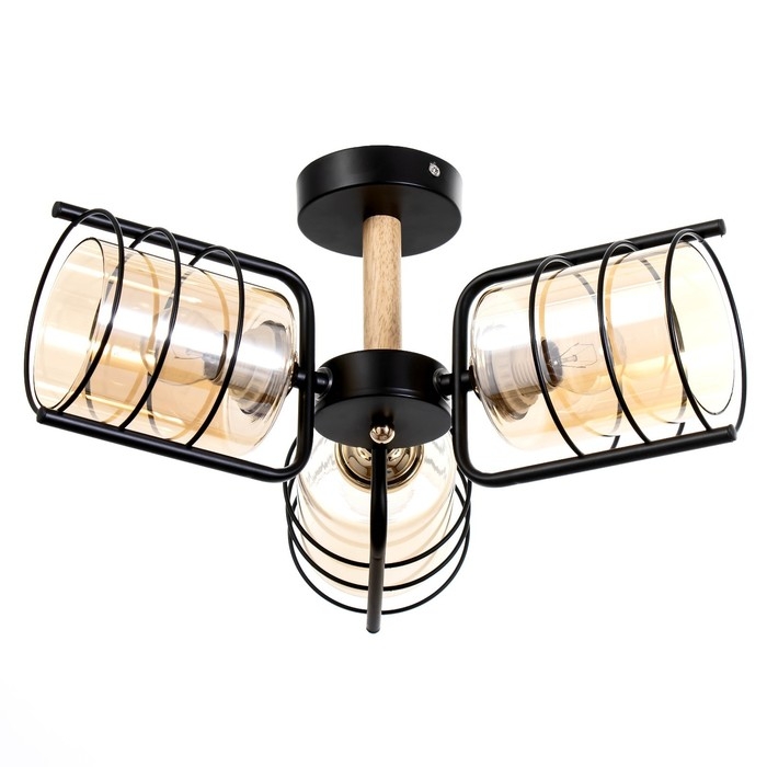 Люстра Люстра "Моана" 3хЕ27 40Вт черный 43х43х21см BayerLux