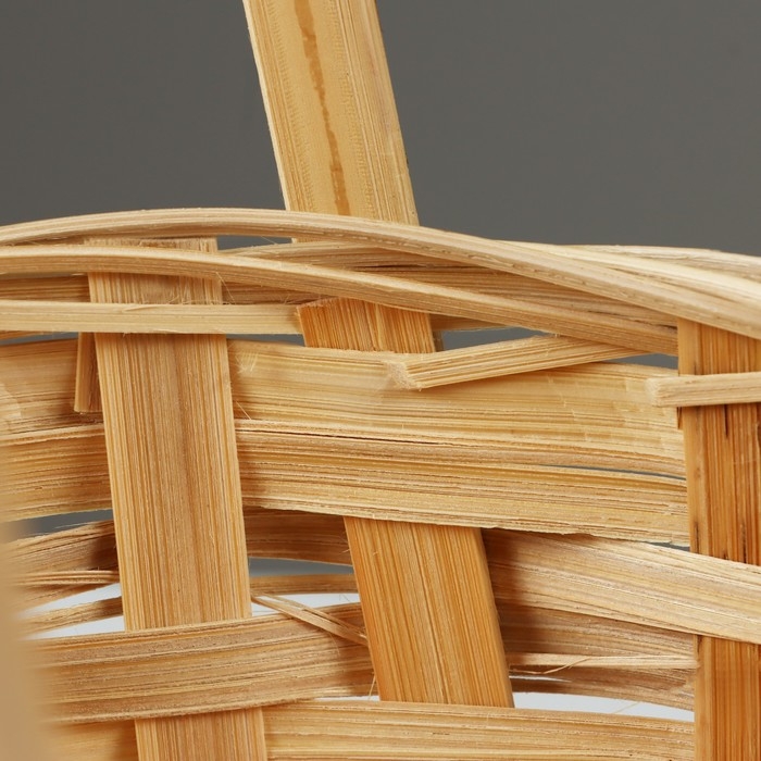 Корзина плетеная, D19 х 9,5 х 32см, бамбук Корзина плетеная, D19 х 9,5 х 32см, бамбук