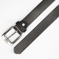 Ремень мужской, ширина 3 см, винт, пряжка металл, цвет чёрный Ремень мужской, ширина 3 см, винт, пряжка металл, цвет чёрный