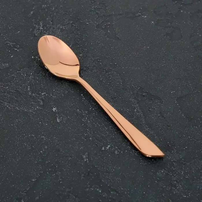 Ложка чайная из нержавеющей стали Magistro &laquo;Эми&raquo;, длина 15,5 см, на подвесе, цвет бронзовый