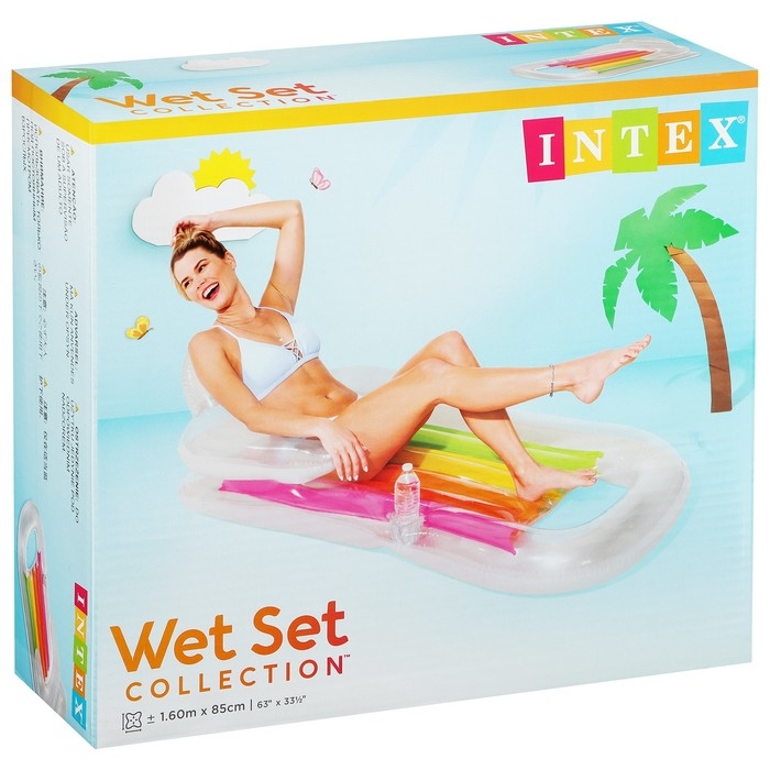 Матрас-кресло для плавания &laquo;Королевский&raquo;, 160 х 85 см, цвет МИКС, 58802NP INTEX