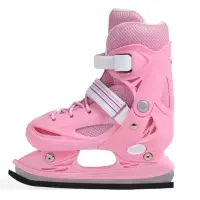 Коньки детские раздвижные BlackAqua, р. 30-33, для фитнеса, розовые
