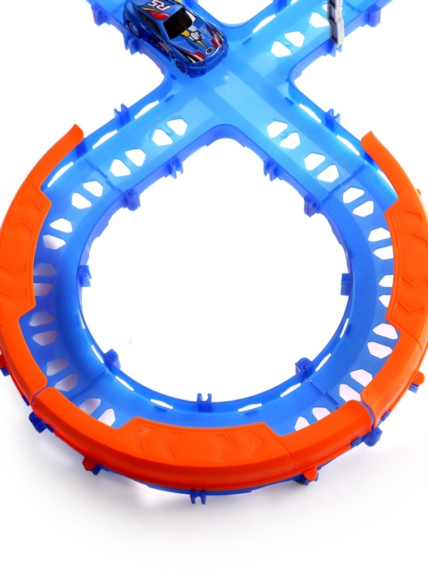 Автотрек &laquo;Стремительный мир&raquo;, радиоуправление, 2 машинки, мёртвая петля, свет