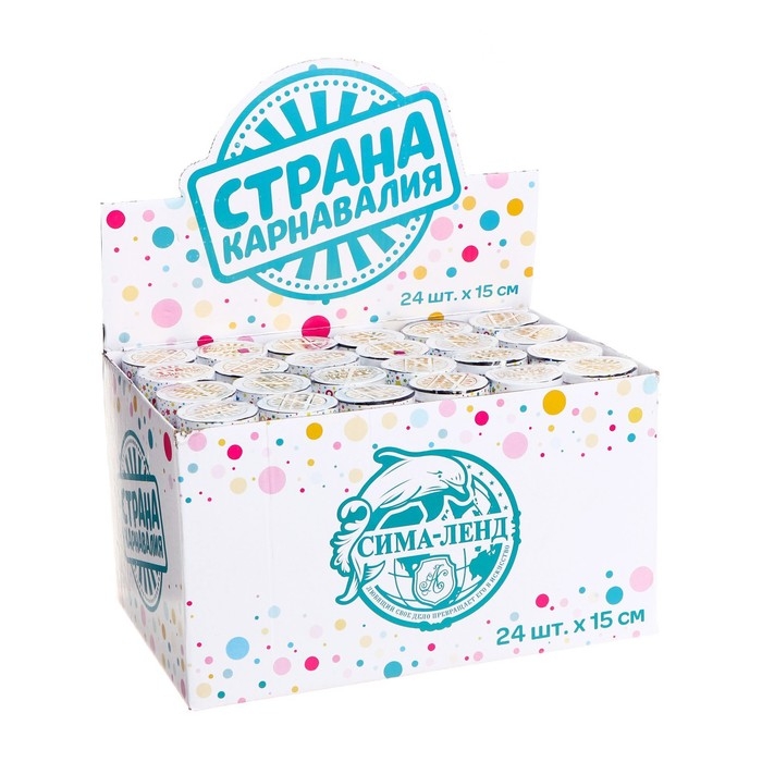 Хлопушка поворотная «Поздравляем, улыбок, счастья!», конфетти, фольга, серпантин, 15 см Хлопушка поворотная «Поздравляем, улыбок, счастья!», конфетти, фольга, серпантин, 15 см