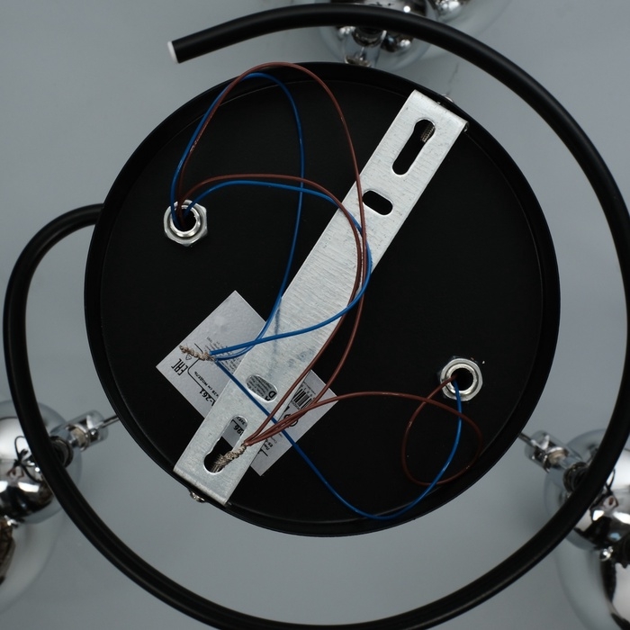 Люстра Люстра "Редо" 3хЕ27 40Вт черно-хромовый 45х45х28 см