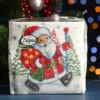 Салфетки новогодние бумажные Desna Design &laquo;Дед Мороз&raquo; , 1 слой, 24x24 см, 40 шт