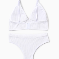 Комплект женский (топ, трусы) цвет белый, размер 46-48