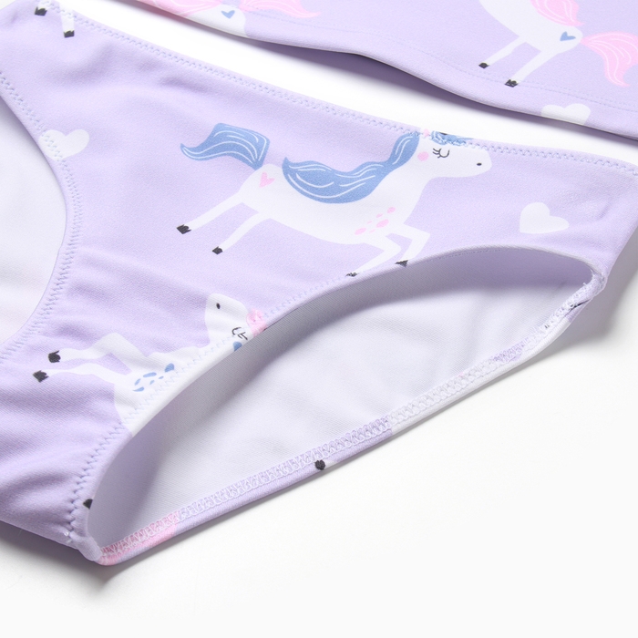 Купальник детский KAFTAN Купальник детский KAFTAN "Единороги", рост 98-104 см, лиловый