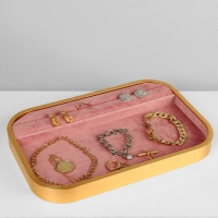 Подставка для украшений , 1 полоса, 1 место, 35&times;24&times;3 цвет розовый