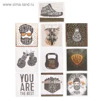 Наклейки-стикеры &laquo;Для мужчин&raquo;, 6&times;7 см, набор 10 шт.