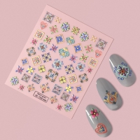 Наклейки для ногтей &laquo;Ажур&raquo;, объёмные, разноцветные