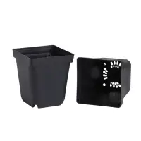 Горшок для рассады, 700 мл, d=10 см, h=12.5 см, пластик, чёрный, Greengo