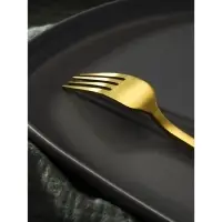 Вилка столовая из нержавеющей стали Magistro &laquo;Оску стандарт&raquo;, длина 19,5 см, цвет золотой