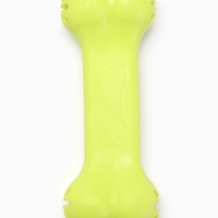 Игрушка жевательная "Вкусная кость" с отверстиями для лакомств, TPR, 11 см, салатовая