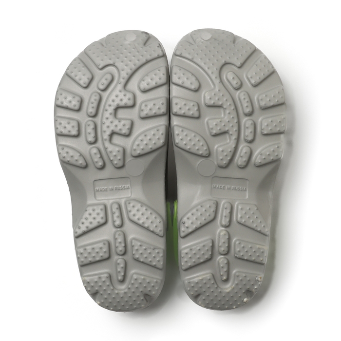 Сабо женские "Ола" цвет серый/салатовый, р-р 39