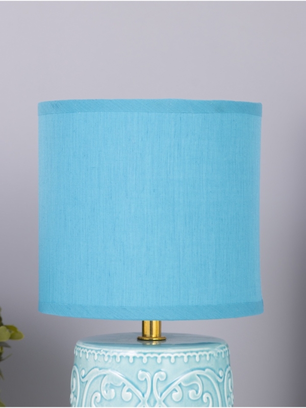 Лампа настольная "Юдзу" 1х40Вт Е14 голубой 15х15х30см