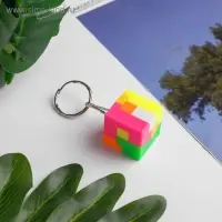 Брелок пластик головоломка "Кубик" 3,5х3,5 см