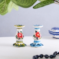 Подсвечник гжель &laquo;Церковный&raquo; , цветной, керамика,