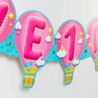 Гирлянда на люверсах &laquo;Мне 1 год&raquo;, длина 137 см, Минни Маус