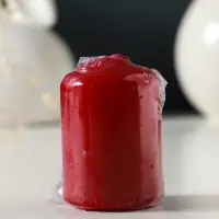 Свеча-цилиндр 4х6 см, 70 гр, бордовый