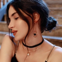 Чокер &laquo;Бусинка&raquo; кружево, цвет бело-чёрно-золотой, L=30 см