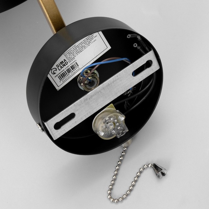 Бра с выключателем "Пиатти" LED 12Вт 4000К черный 15х26х16см