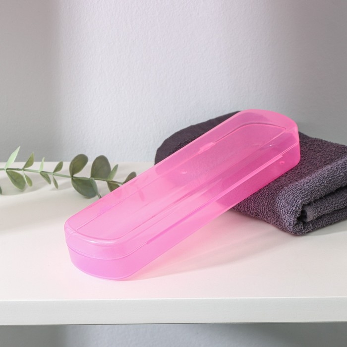 Футляр для зубной щётки и пасты, 21&times;6&times;3 см, цвет МИКС