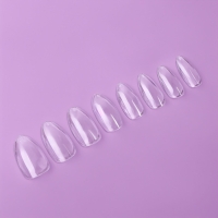 Типсы для наращивания ногтей, 100 шт, форма А, полное покрытие, цвет прозрачный