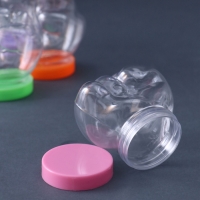 Баночка для скрапбукинга пластик "Кулак" 50 мл  набор 6 шт 5,5х4,7х5,5 см