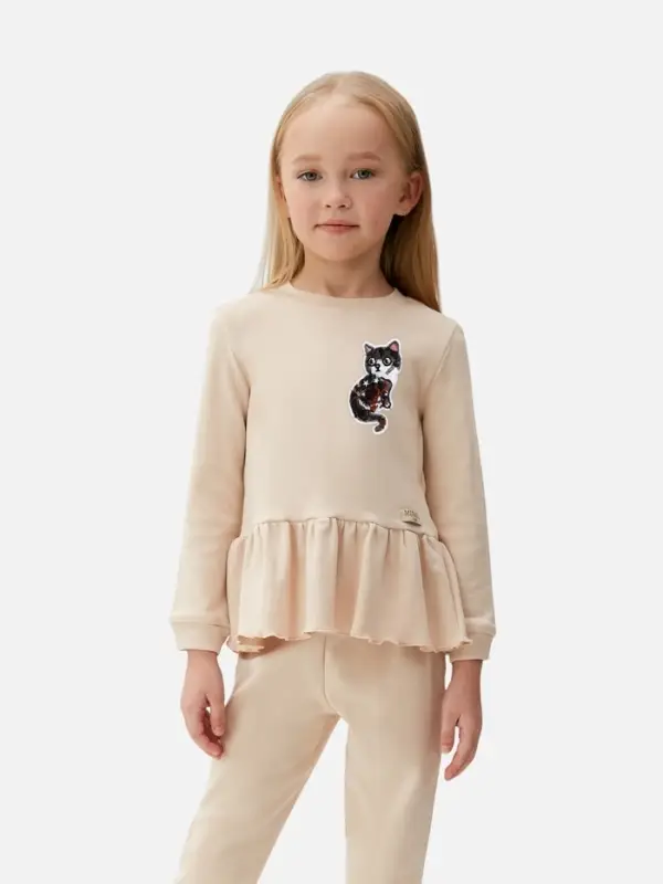 Термоаппликация &laquo;Кошка&raquo;, 9.7&times;4.5 см, серая