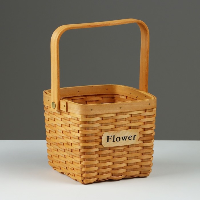 Корзина плетеная, 15 x 15 x 12/24 см, секвойя Корзина плетеная, 15 x 15 x 12/24 см, секвойя