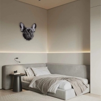 Часы настенные "Gabi ", французский бульдог, интерьерные, плавный ход, d-33,5 см