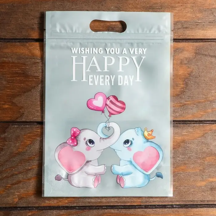 Пакет подарочный, с zip-lock застежкой, 15 х 22 см, МИКС