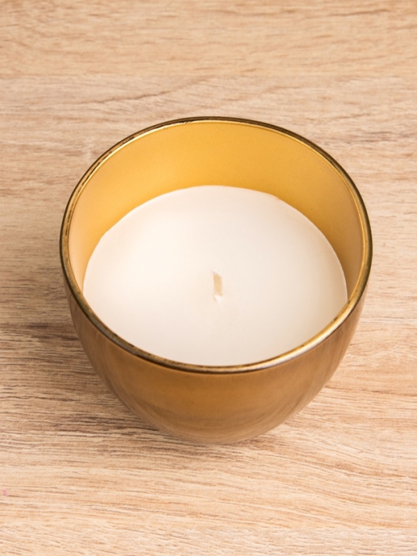 Свеча ароматическая в стеклянном подсвечнике 85 гр, лотус